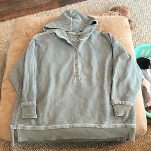 Aerie Oversized Pullover Waffle Hoodie